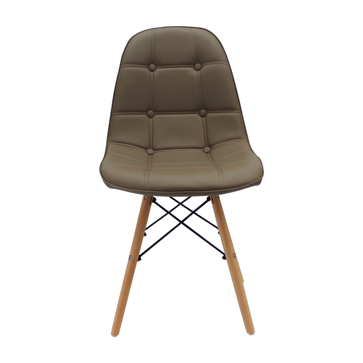 Silla de Comedor DKR Botones Elegancia 44 cm Beige - Sillas y Butacos | Bylmo