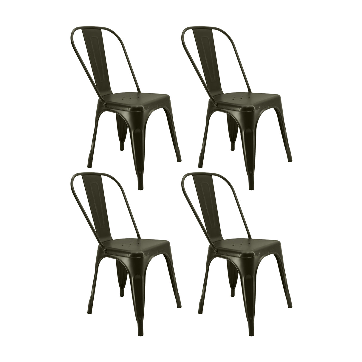 Kit x 4 Sillas de Comedor Tolix Bronce 36x35.5cm Moderna - Sillas y Butacos | Bylmo