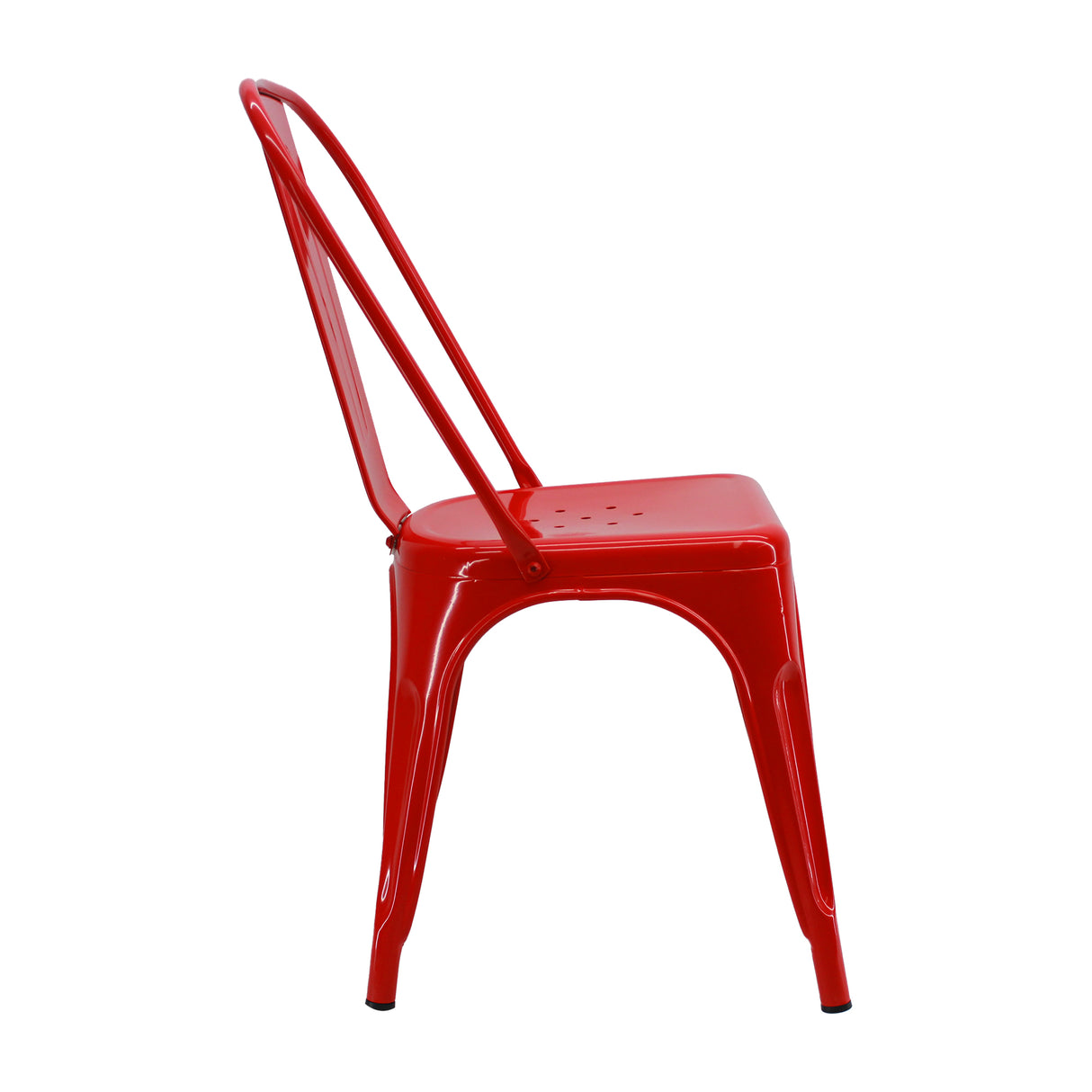 Kit X 4 Sillas De Comedor Tolix Titan Elegante 36 Cm Moderna En Rojo - Sillas y Butacos | Bylmo