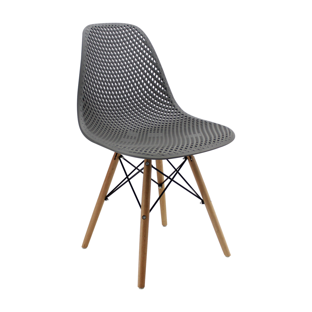 Kit x 2 Sillas Comedor Colmeia Gris Moderna Polipropileno 46.5 cm - Sillas y Butacos | Bylmo