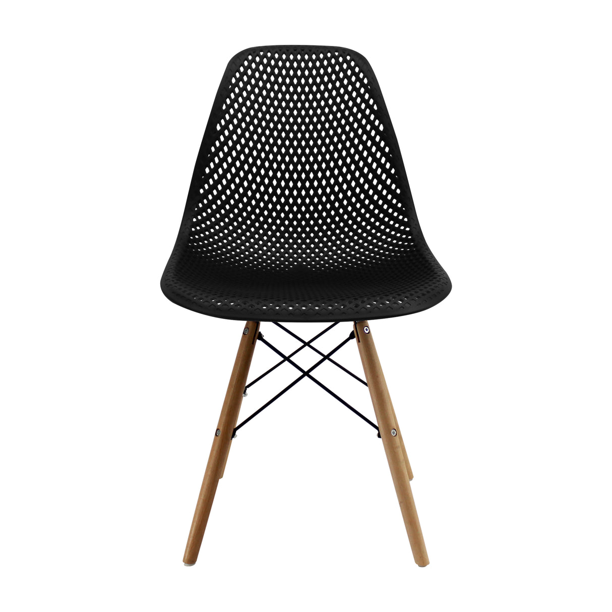 Kit x 4 Sillas Comedor Colmeia Negro Moderno Polipropileno 46.5 cm - Sillas y Butacos | Bylmo