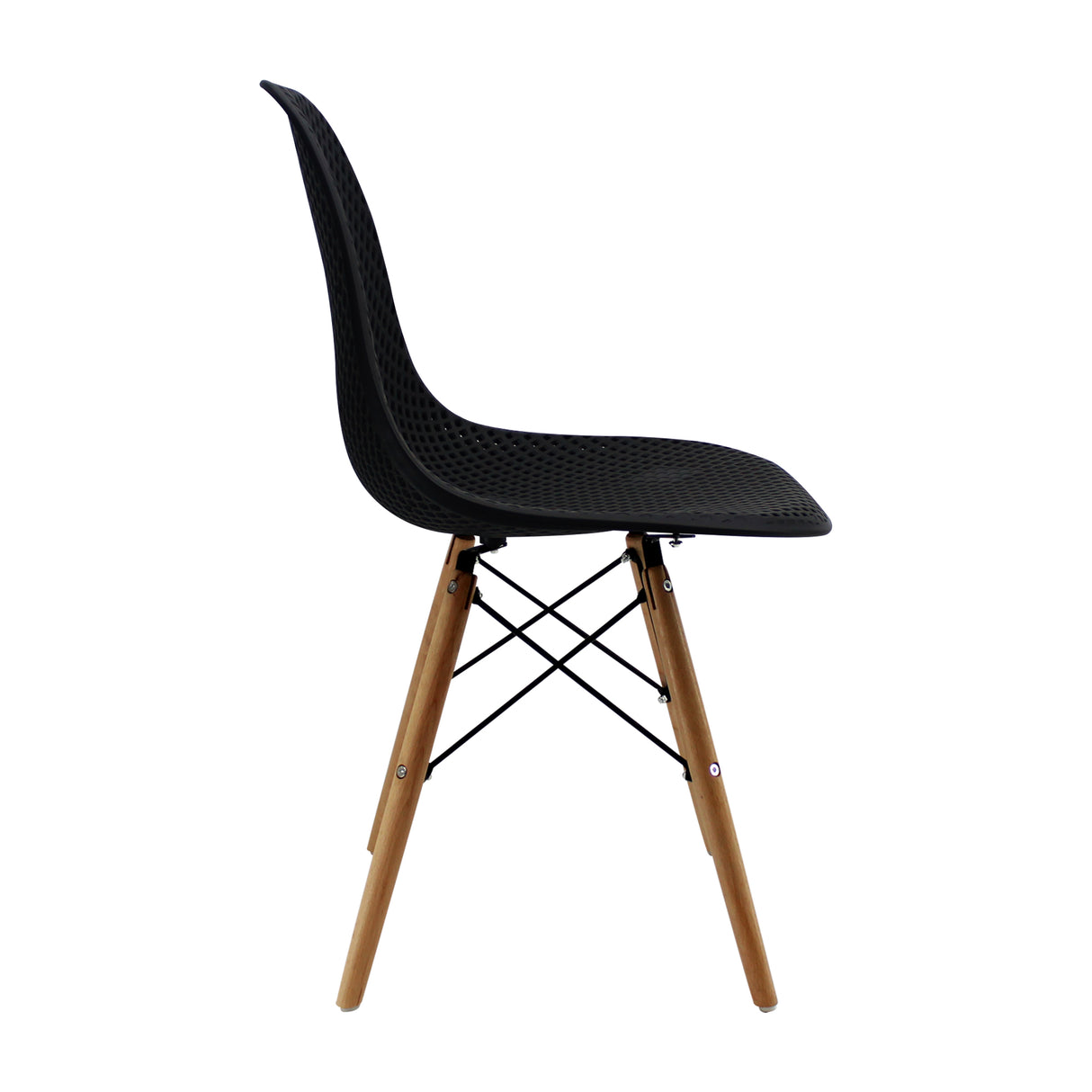 Kit x 4 Sillas Comedor Colmeia Negro Moderno Polipropileno 46.5 cm - Sillas y Butacos | Bylmo