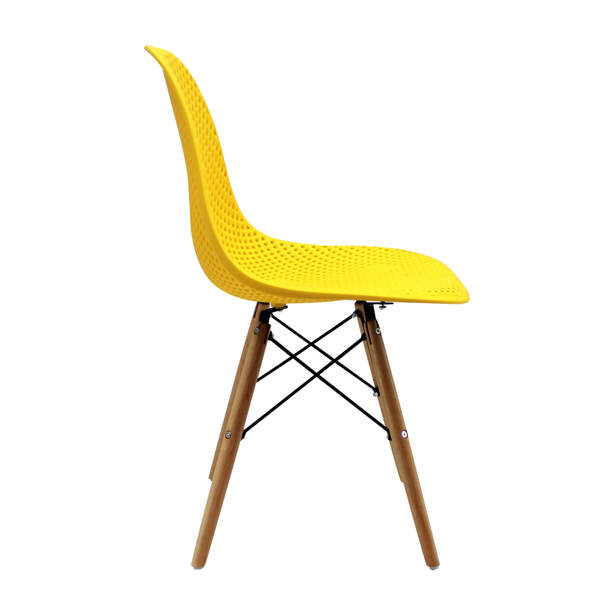 Kit x 4 Sillas Comedor Colmeia Amarillo Moderno Polipropileno 46.5 cm - Sillas y Butacos | Bylmo