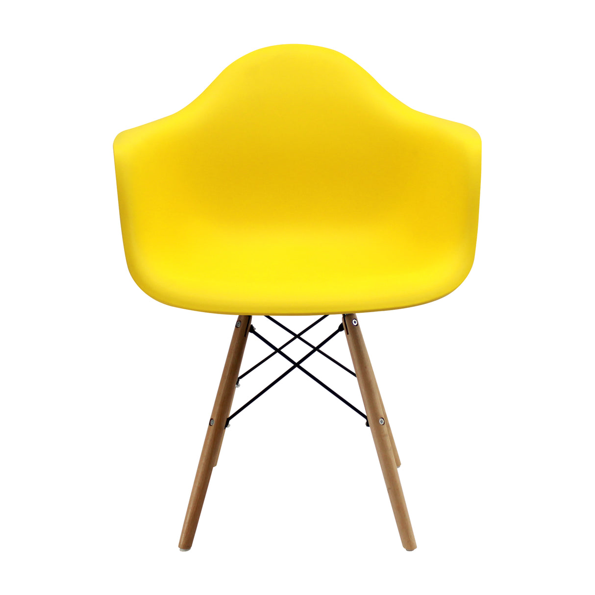Silla de Comedor DKR Eames Amarillo Moderna con Brazos 62 cm - Sillas y Butacos | Bylmo
