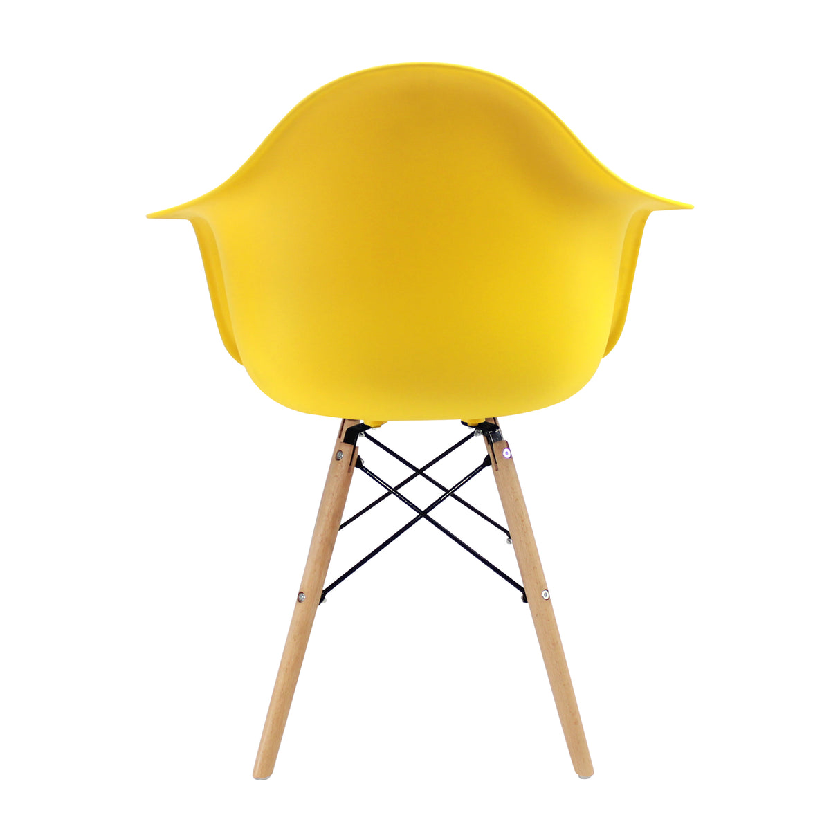 Silla de Comedor DKR Eames Amarillo Moderna con Brazos 62 cm - Sillas y Butacos | Bylmo
