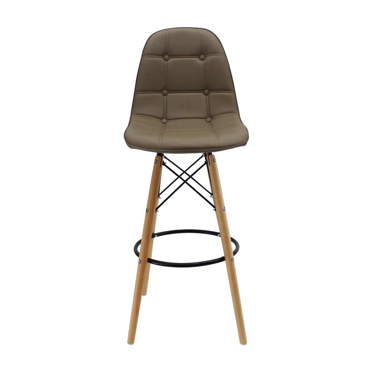 Silla Bar DKR Botones Beige 56x106cm Moderna - Sillas y Butacos | Bylmo