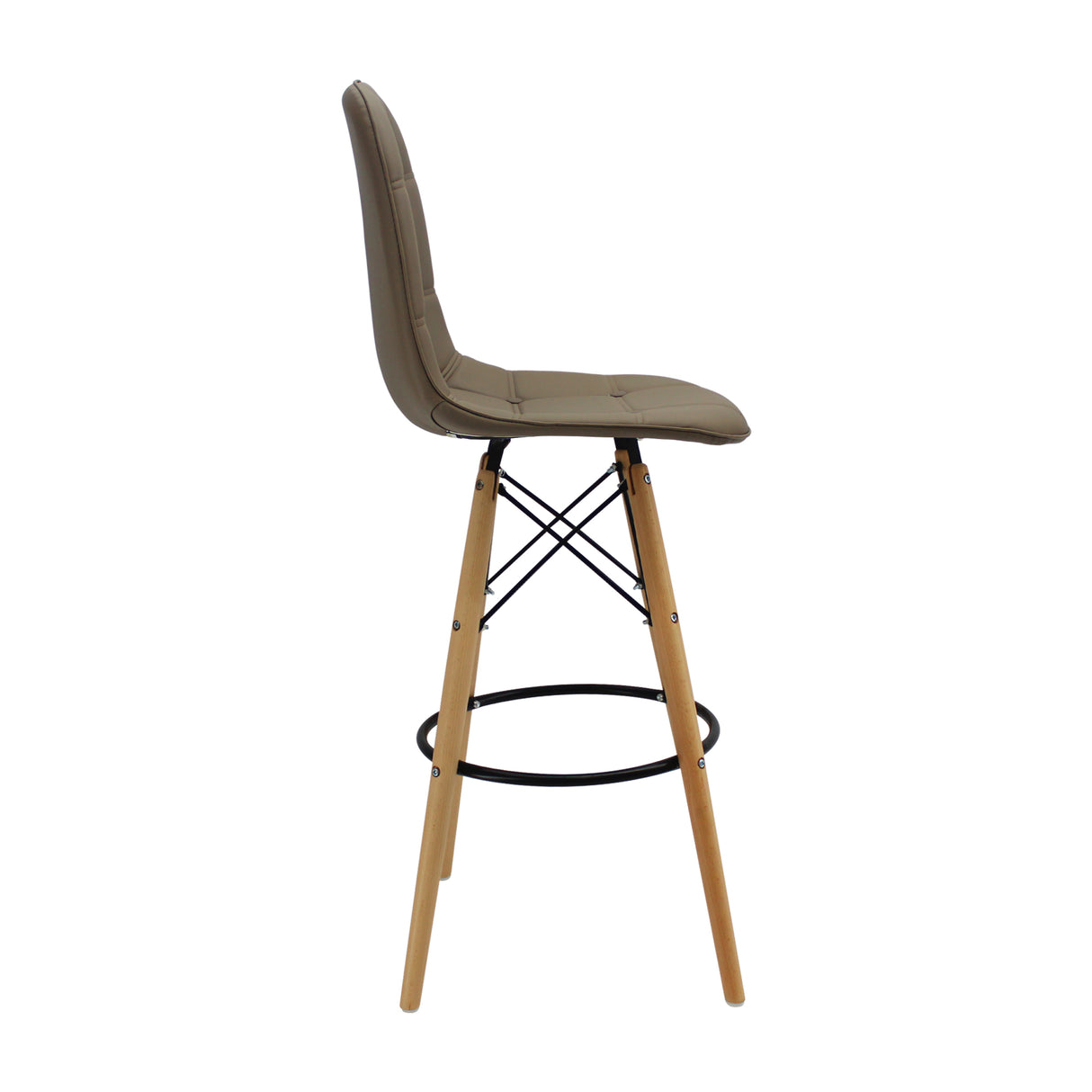 Silla Bar DKR Botones Beige 56x106cm Moderna - Sillas y Butacos | Bylmo