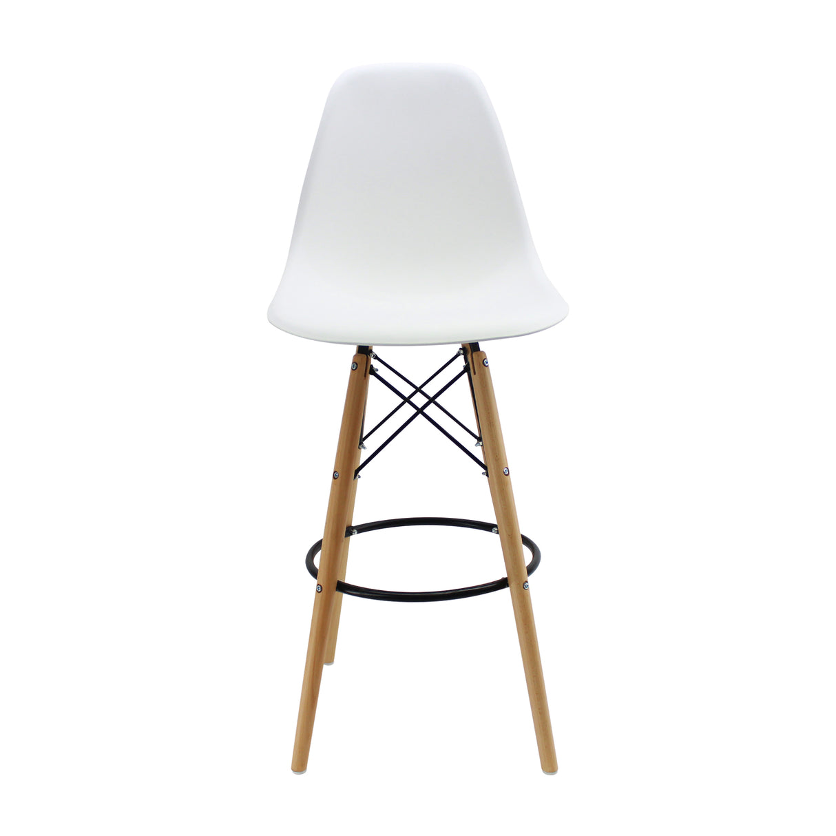Silla Bar DKR Eames Blanca 56 cm Polipropileno Moderno. - Sillas y Butacos | Bylmo