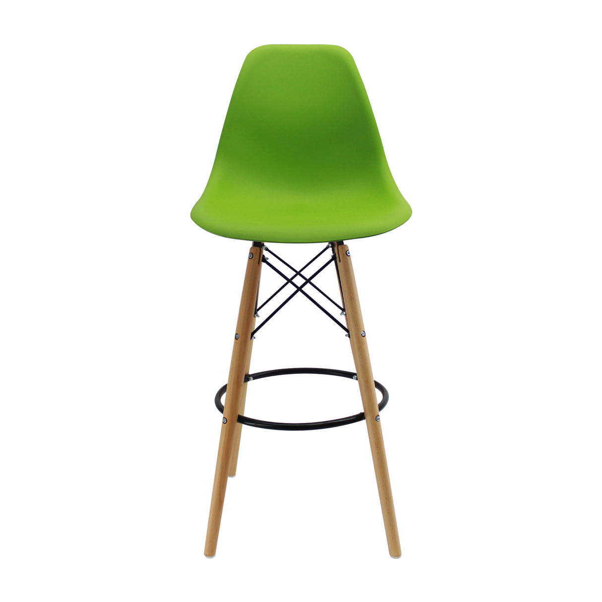 Silla Bar DKR Eames Verde Polipropileno Moderna 56 cm - Sillas y Butacos | Bylmo