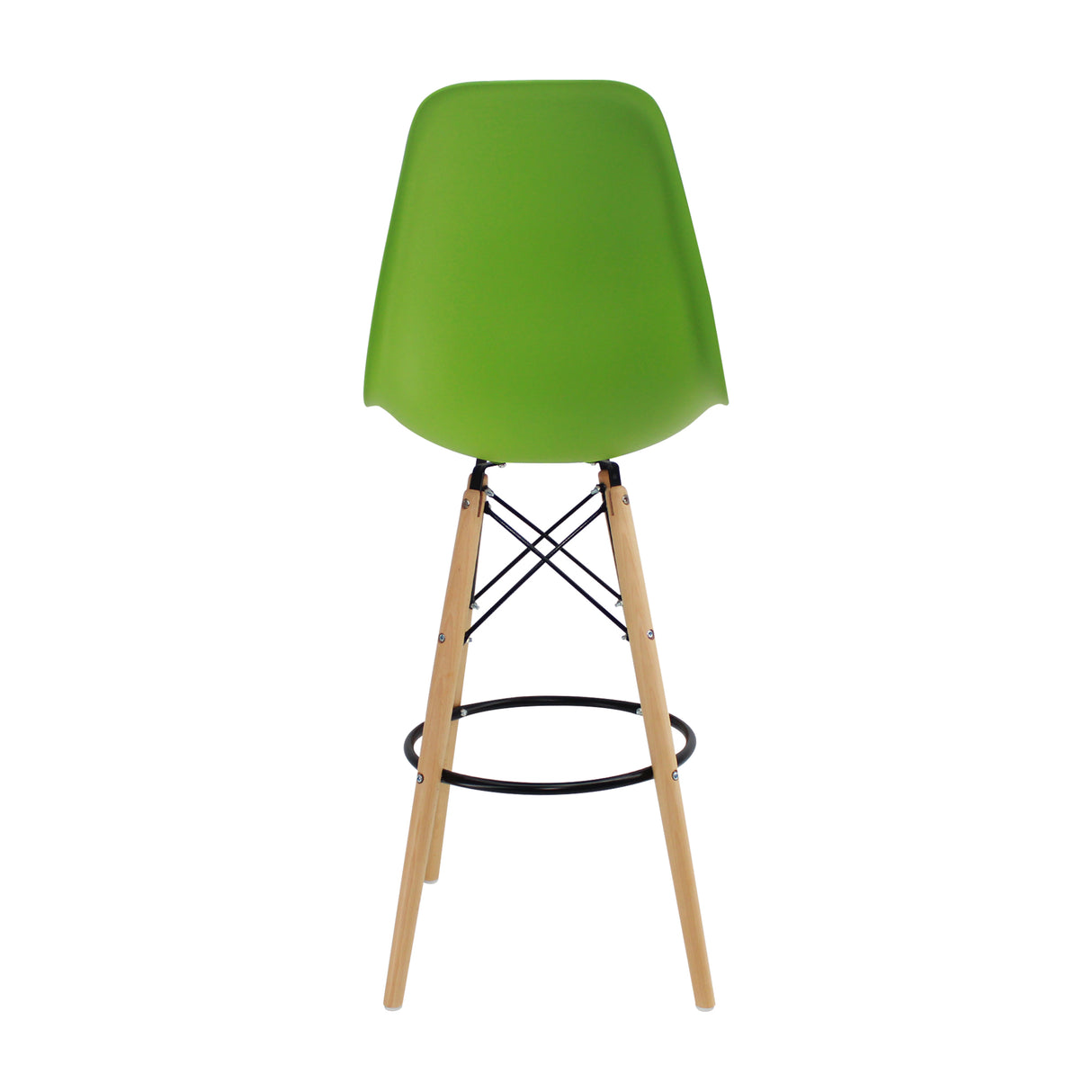 Silla Bar DKR Eames Verde Polipropileno Moderna 56 cm - Sillas y Butacos | Bylmo