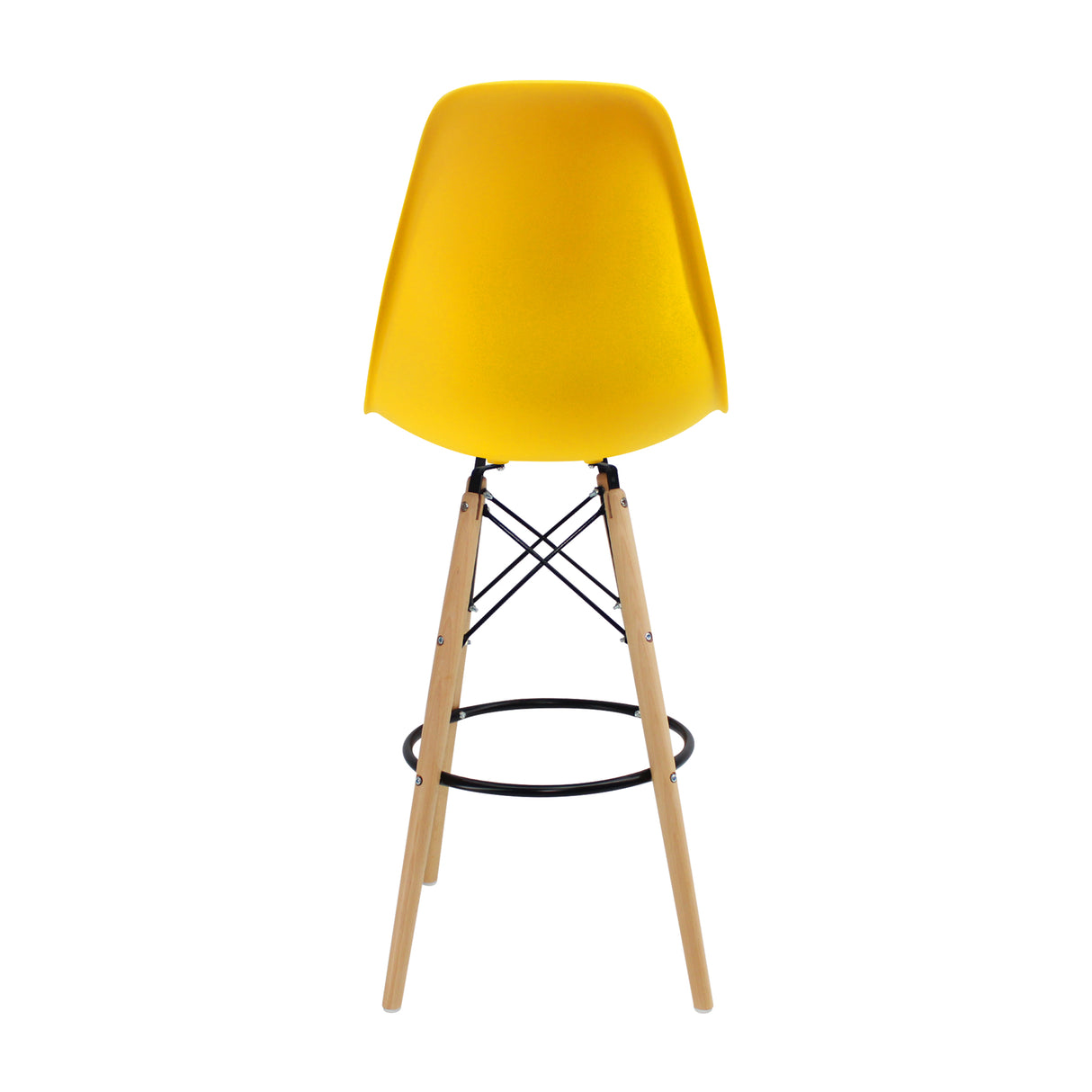 Set x 2 Sillas de Bar DKR Eames 56x106cm Amarillo Polipropileno - Sillas y Butacos | Bylmo