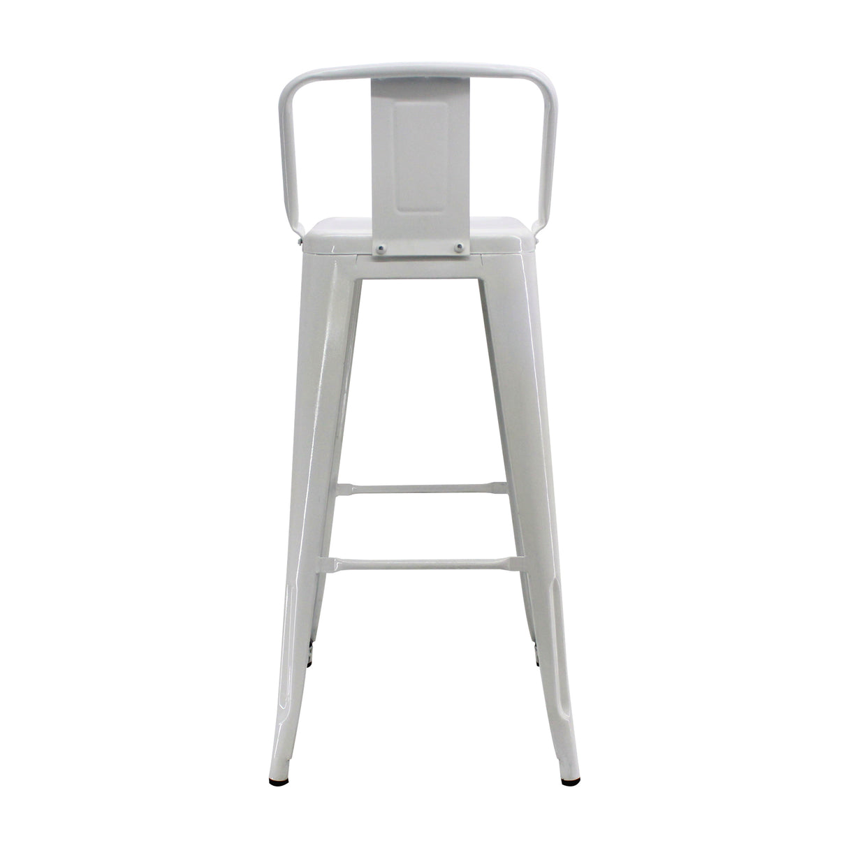 Silla Bar Titan Blanco Moderna Metal 41.5x78 cm Resistente - Sillas y Butacos | Bylmo