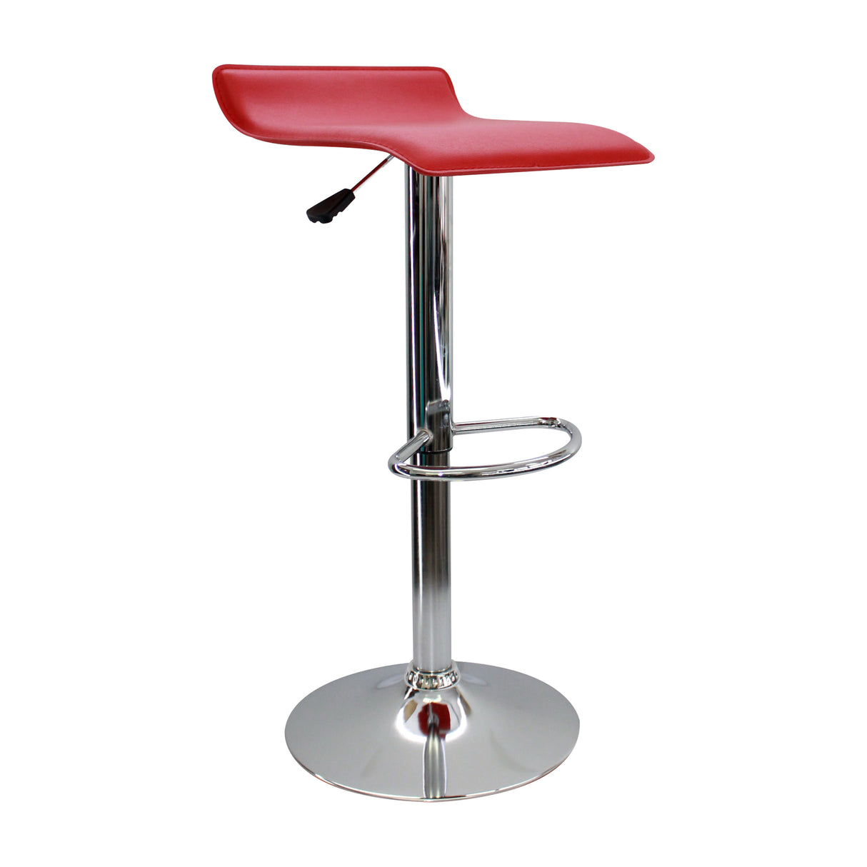 Silla Bar Wave Roja 38x79cm Cuero Ecológico Altura Ajustable - Sillas y Butacos | Bylmo