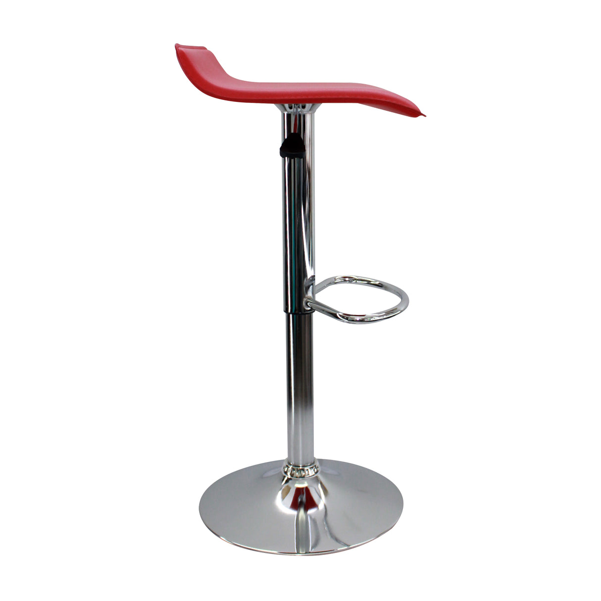 Set x 2 Sillas de Bar Wave Rojo Elegante Altura Ajustable 38x79cm - Sillas y Butacos | Bylmo