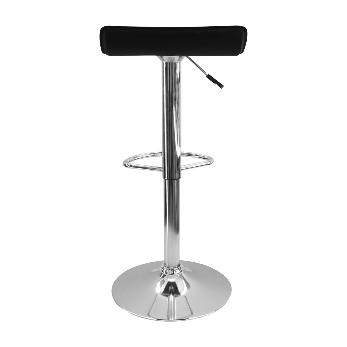 Set x 3 Sillas de Bar Wave Eco Cuero Negro 38x79cm Altura Ajustable - Sillas y Butacos | Bylmo