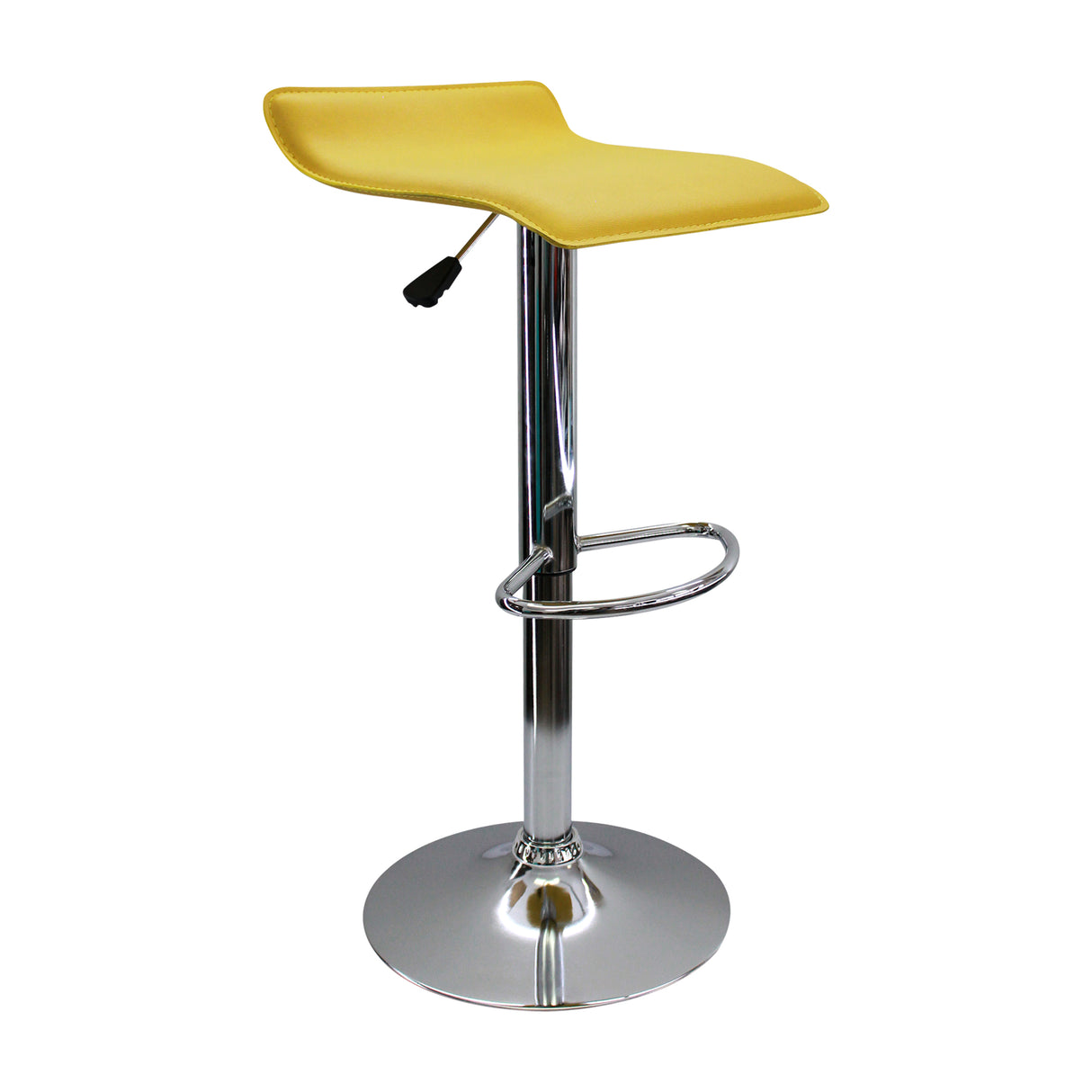 Set x 3 Sillas de Bar Wave Amarillo 38x79cm Diseño Moderno Altura Ajustable - Sillas y Butacos | Bylmo
