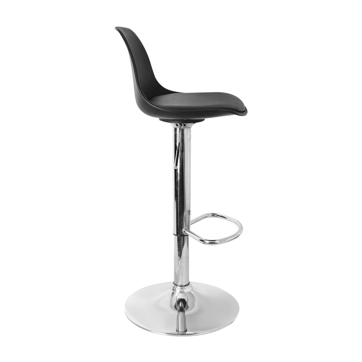 Silla Bar July Eco Cuero Negra Ajustable en Altura - SILLAS Y BUTACOS | Bylmo