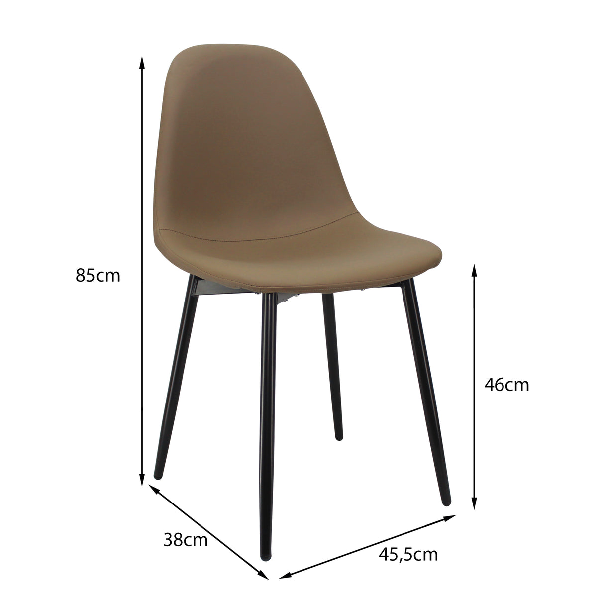 Silla de Comedor BP Moderna Beige 45x87 cm - SILLAS Y BUTACOS | Bylmo
