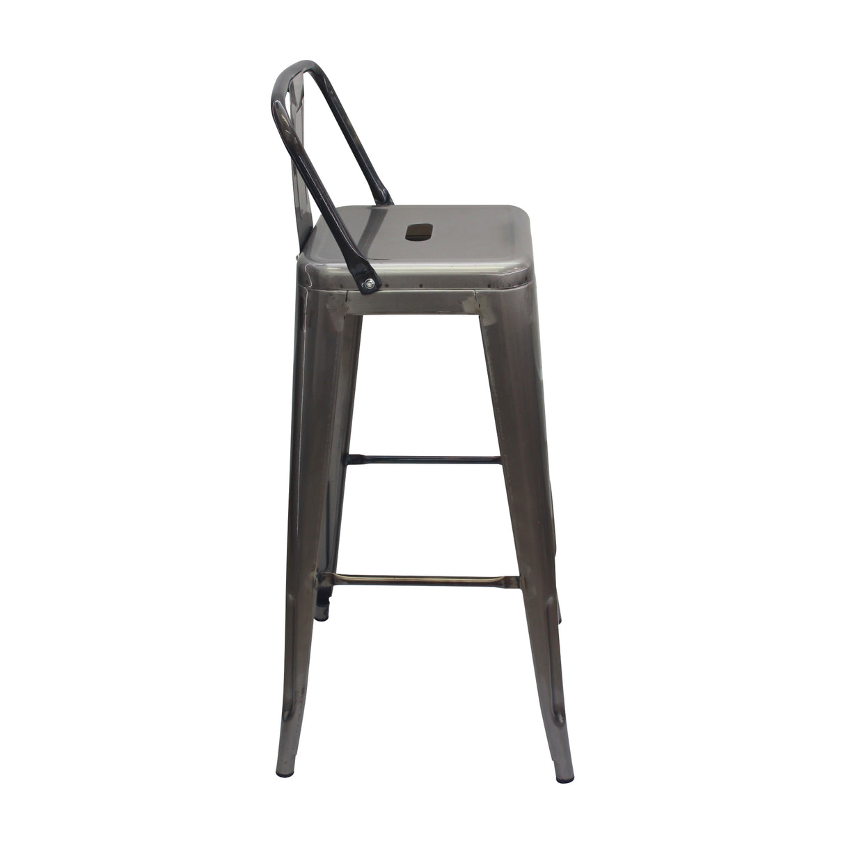 Silla Bar Titan Tolix Rústica 41.5x78 cm Metal Con Espaldar - Sillas y Butacos | Bylmo