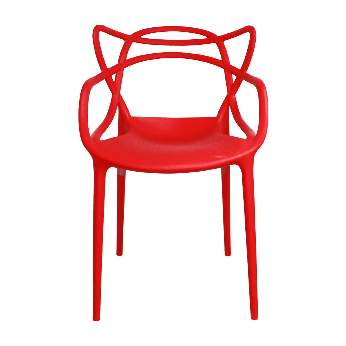 Kit x 4 Sillas para Exteriores Solna 54 cm Rojo Europeo con Apoya Brazos - Sillas de Exterior | Bylmo