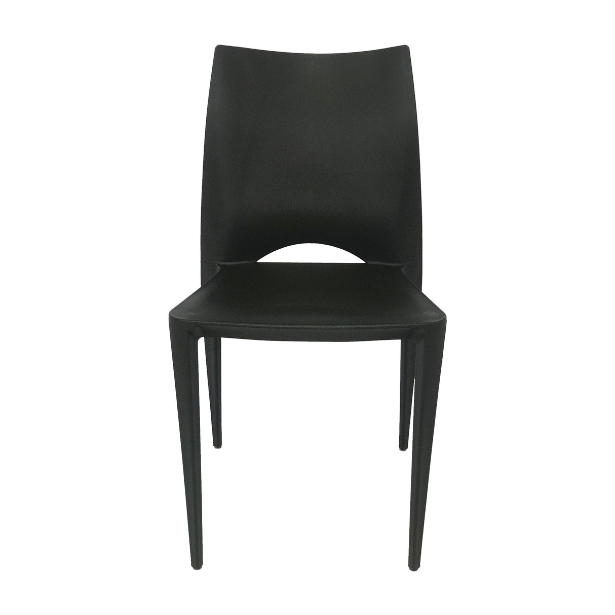 Silla para Exteriores Zoé 42 cm Negro Polipropileno sin Apoya Brazos. - Sillas de Exterior | Bylmo