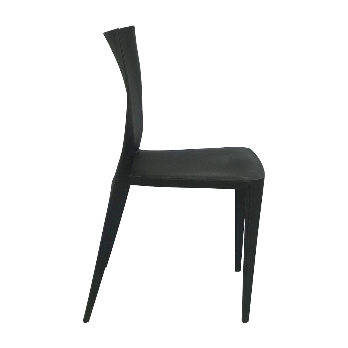 Silla para Exteriores Zoé 42 cm Negro Polipropileno sin Apoya Brazos. - Sillas de Exterior | Bylmo