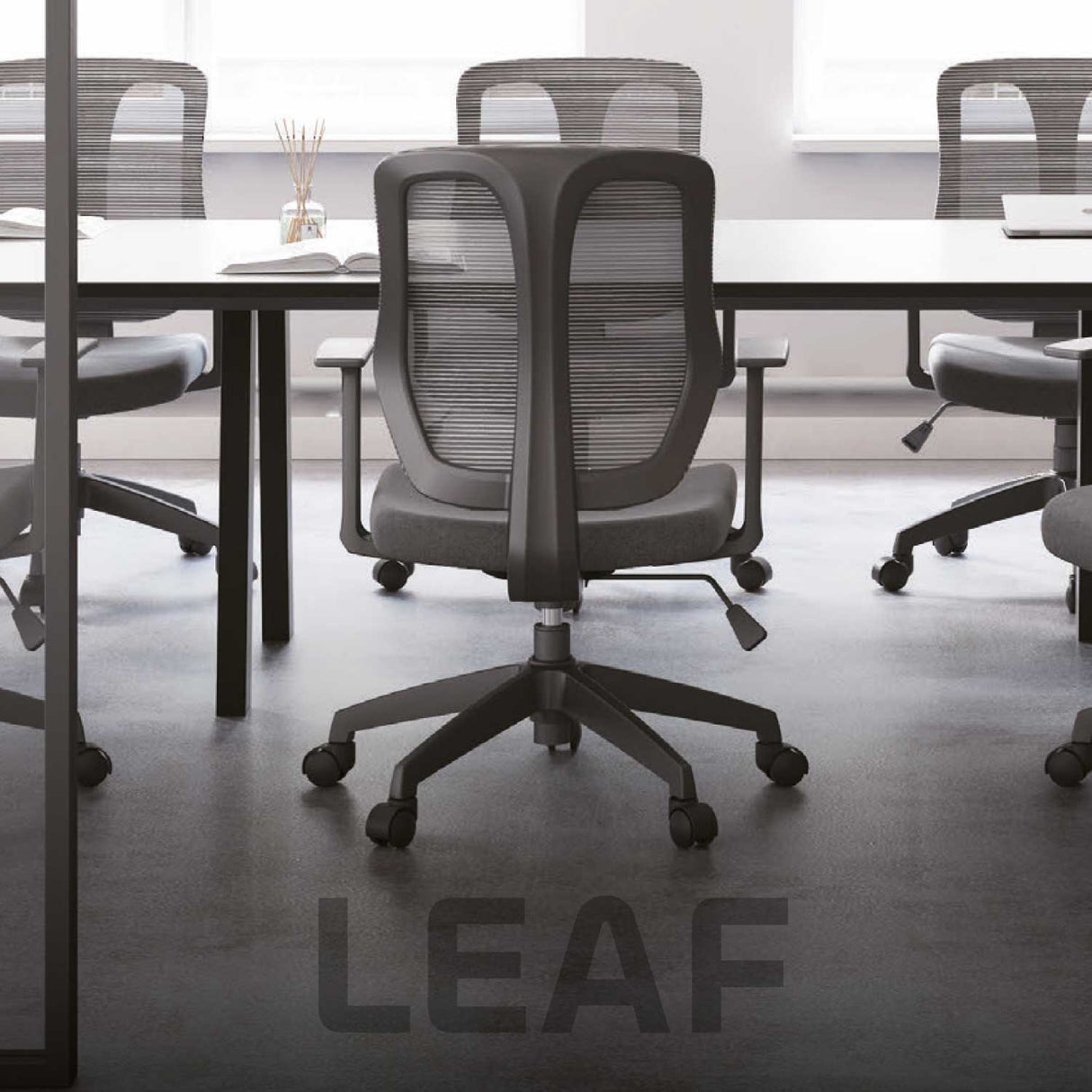 Silla de Oficina Leaf Ergonómica Negra 62x96.5 cm - Sillas de Oficina | Bylmo