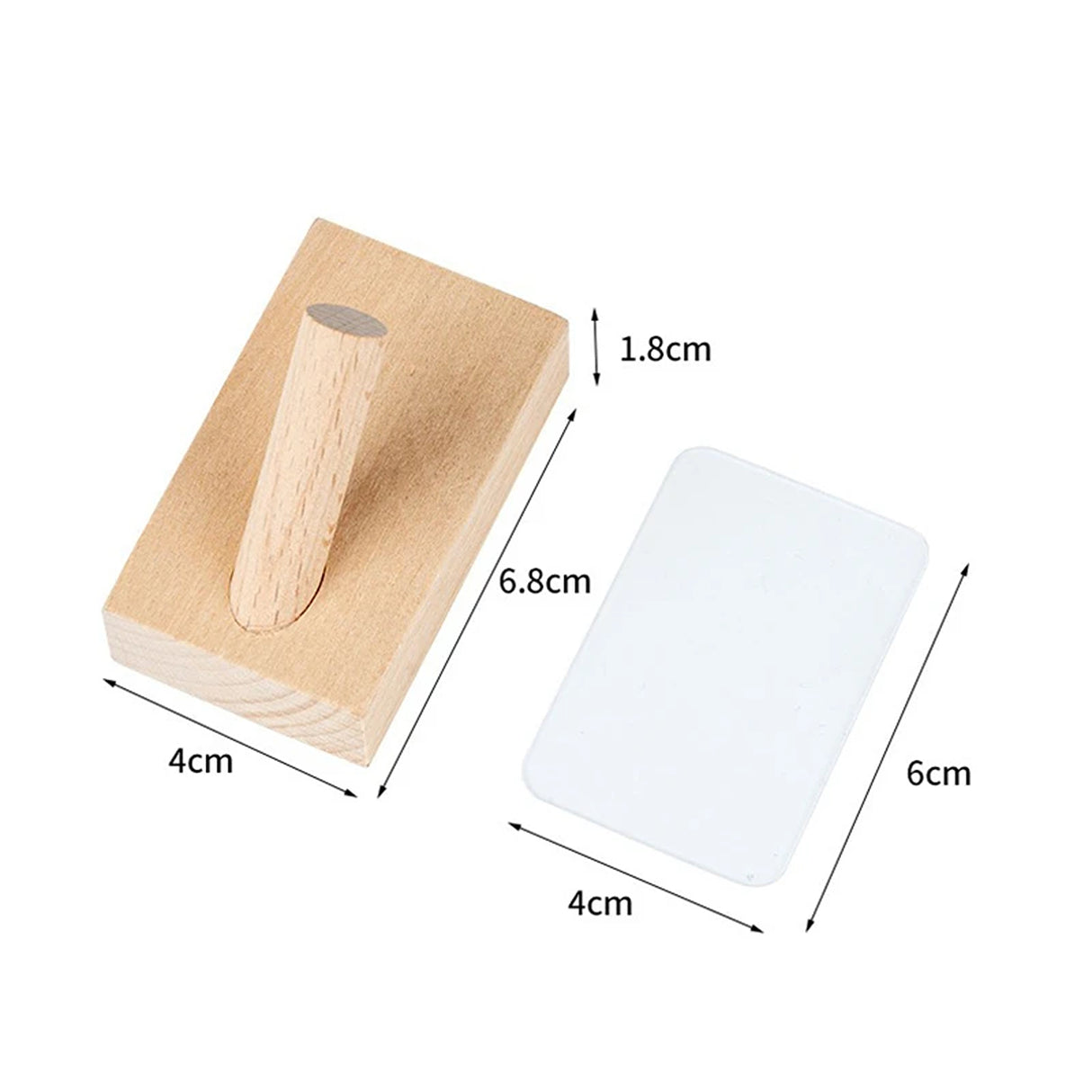 Set de 5 Ganchos Astilva en Madera de Pino 4x7 cm Moderno - Repisas y Percheros | Bylmo