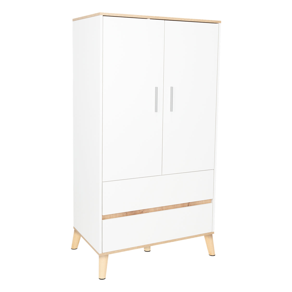 Closet Bi Color 80x150cm Blanco con Dos Cajones Moderno - CLOSETS | Bylmo