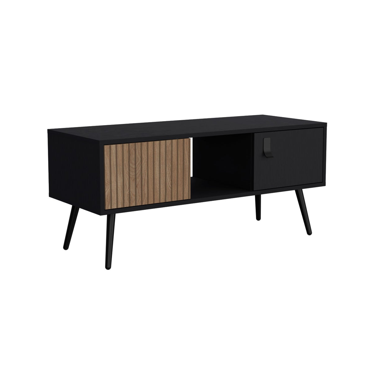 Mesa de Centro Funes Eco Wengue 120x45cm con Dos Cajones - Mesas de Centro | Bylmo
