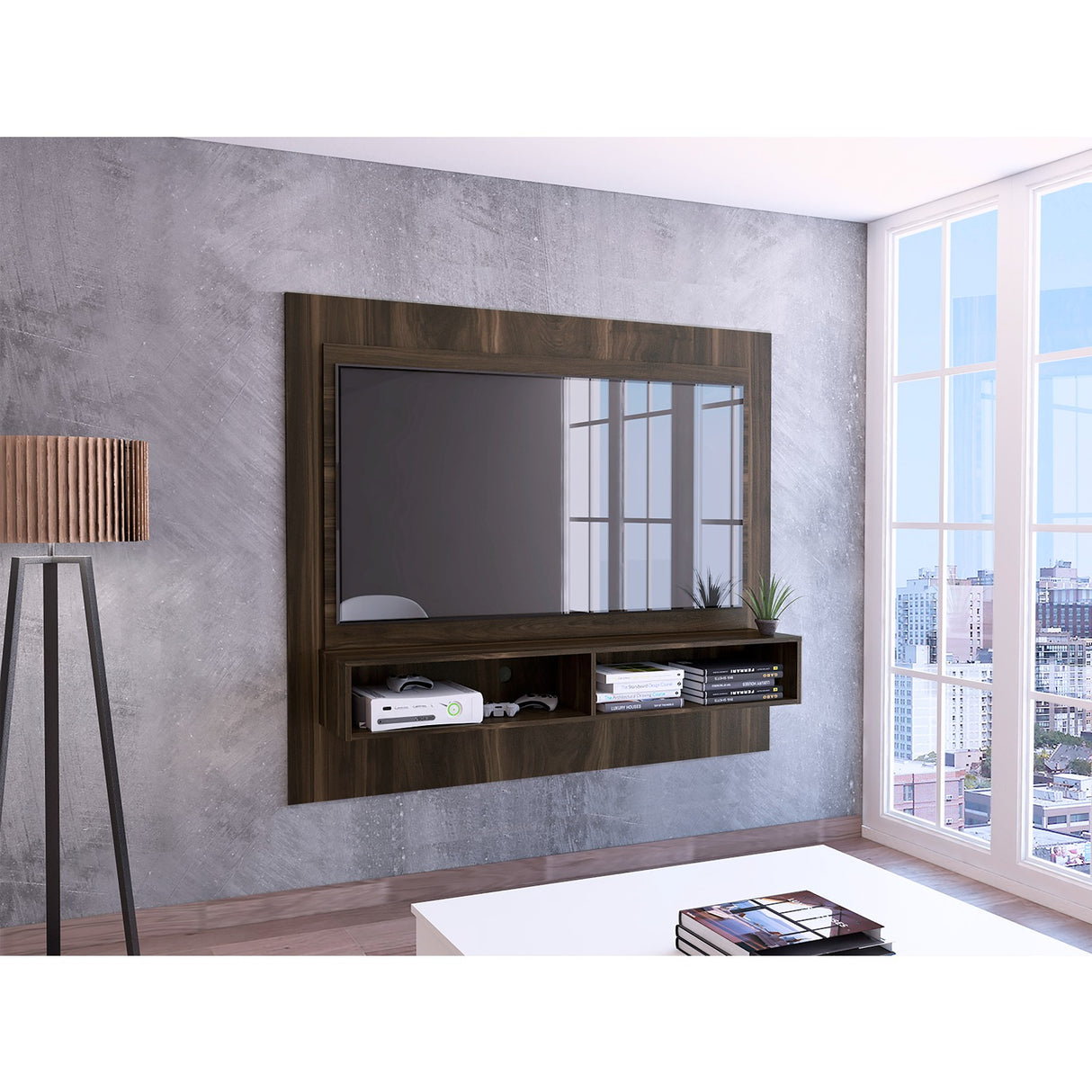 Panel de TV 1A Vostok 155x130cm Flotante para TV de 55 Pulgadas - Muebles de TV | Bylmo