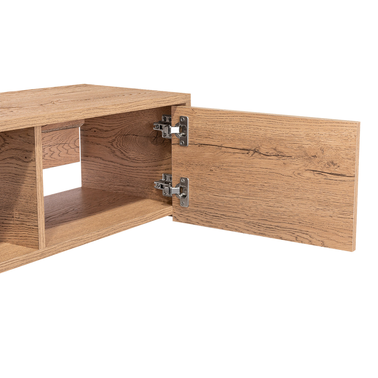 Repisa para TV Glen 125.1x26.8cm Macadamia Flotante para TV Más de 85 pulgadas - Muebles de TV | Bylmo