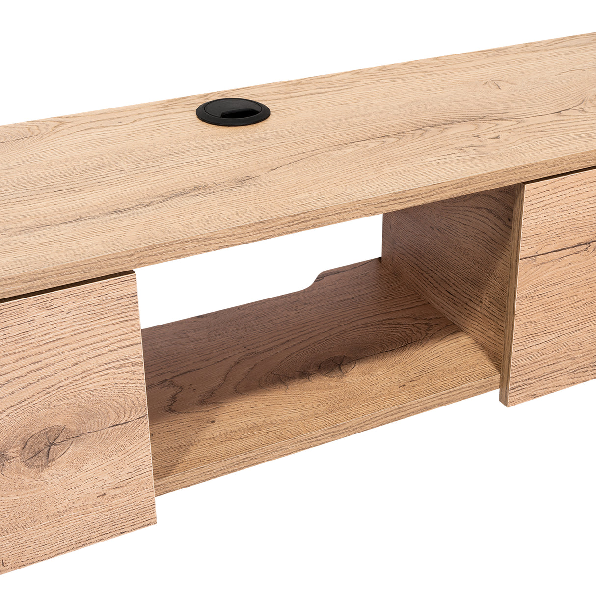 Repisa para TV Glen 125.1x26.8cm Macadamia Flotante para TV Más de 85 pulgadas - Muebles de TV | Bylmo