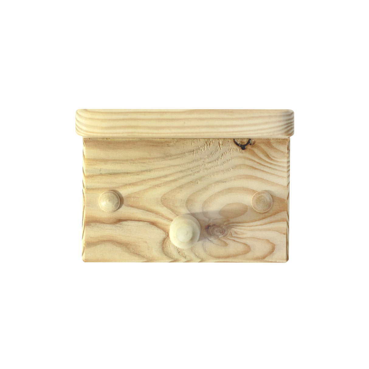 Repisa Perchero Rectangular en Madera natural rústica 15 cm - Repisas y Percheros | Bylmo