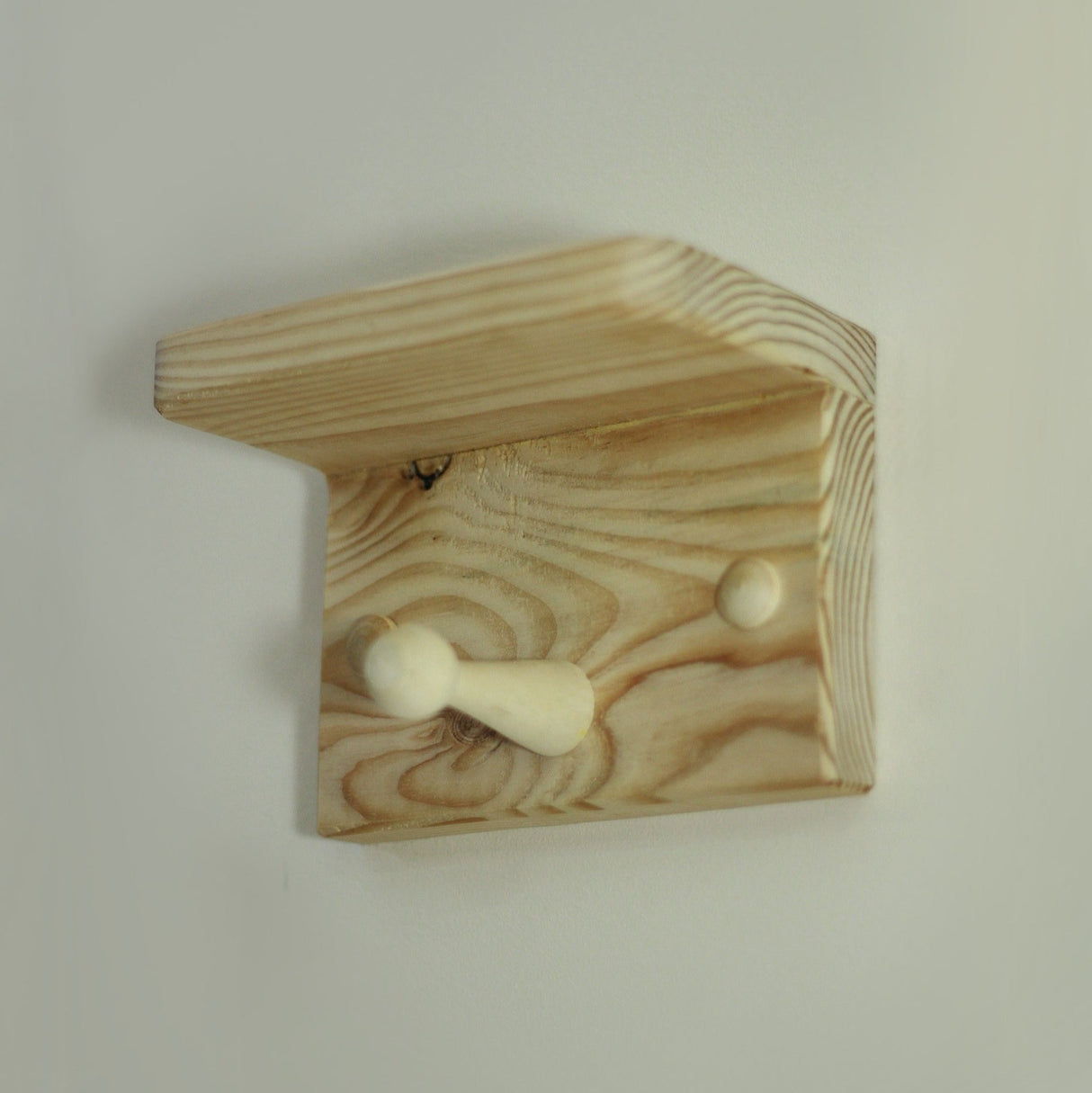 Repisa Perchero Rectangular en Madera natural rústica 15 cm - Repisas y Percheros | Bylmo