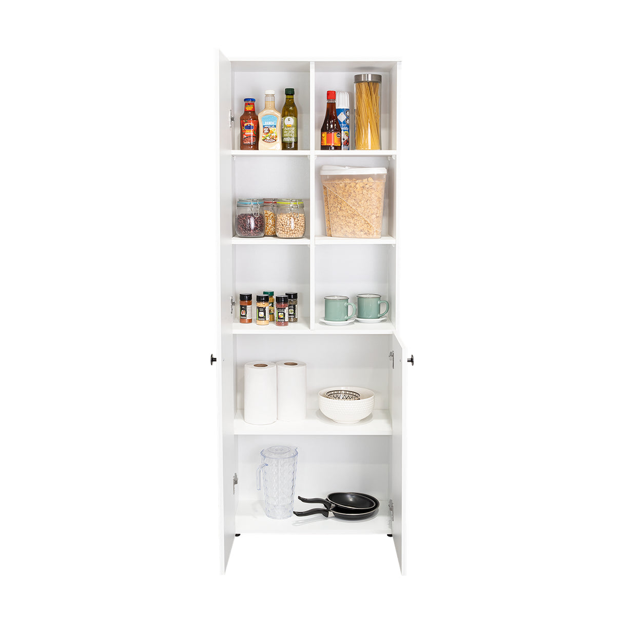 Alacena Konik Blanco 60x170cm 2 Puertas - Alacenas y Muebles Microondas | Bylmo