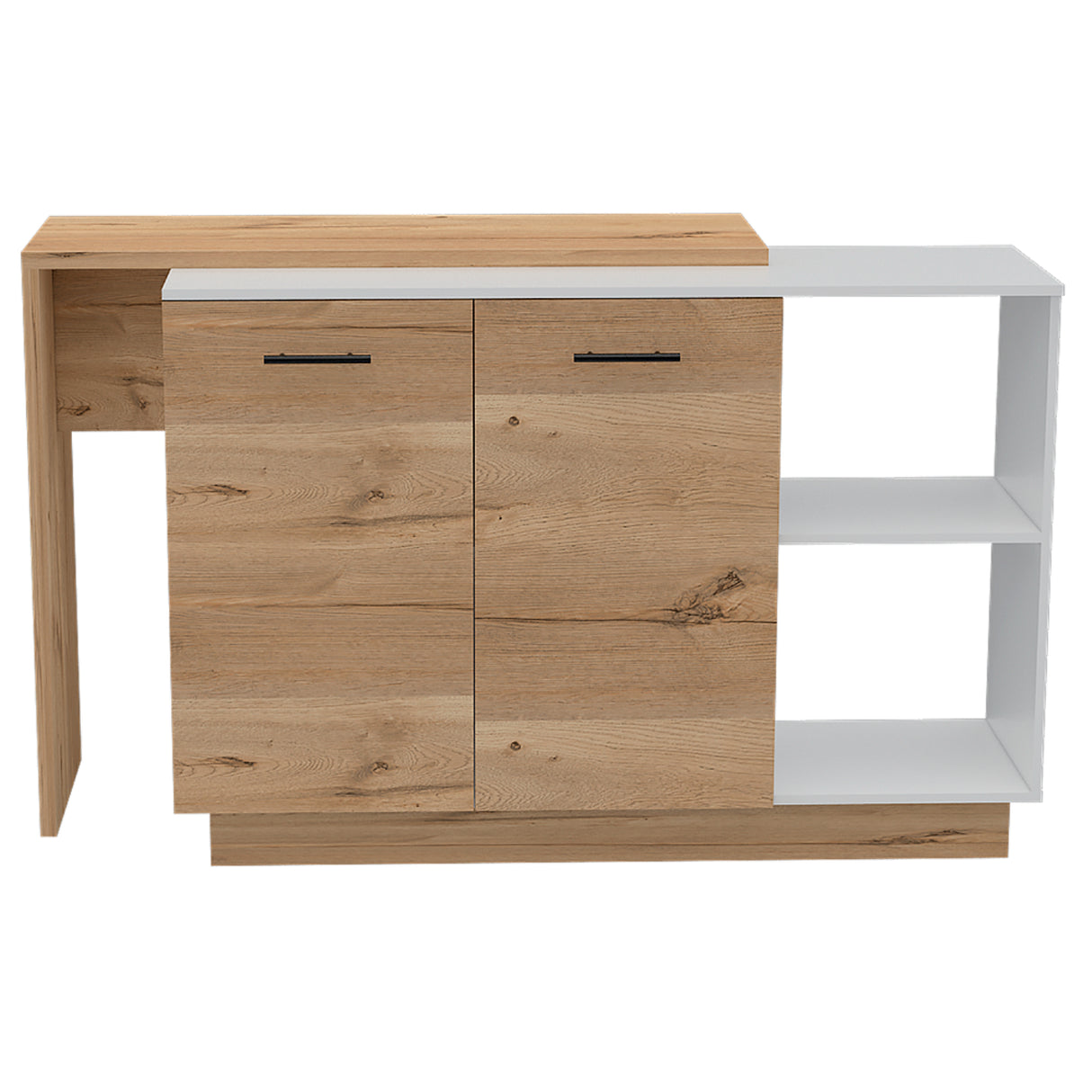 Isla de Cocina Sicilia 150x90cm Duna con Entrepaños - Barras y Muebles Auxiliares | Bylmo