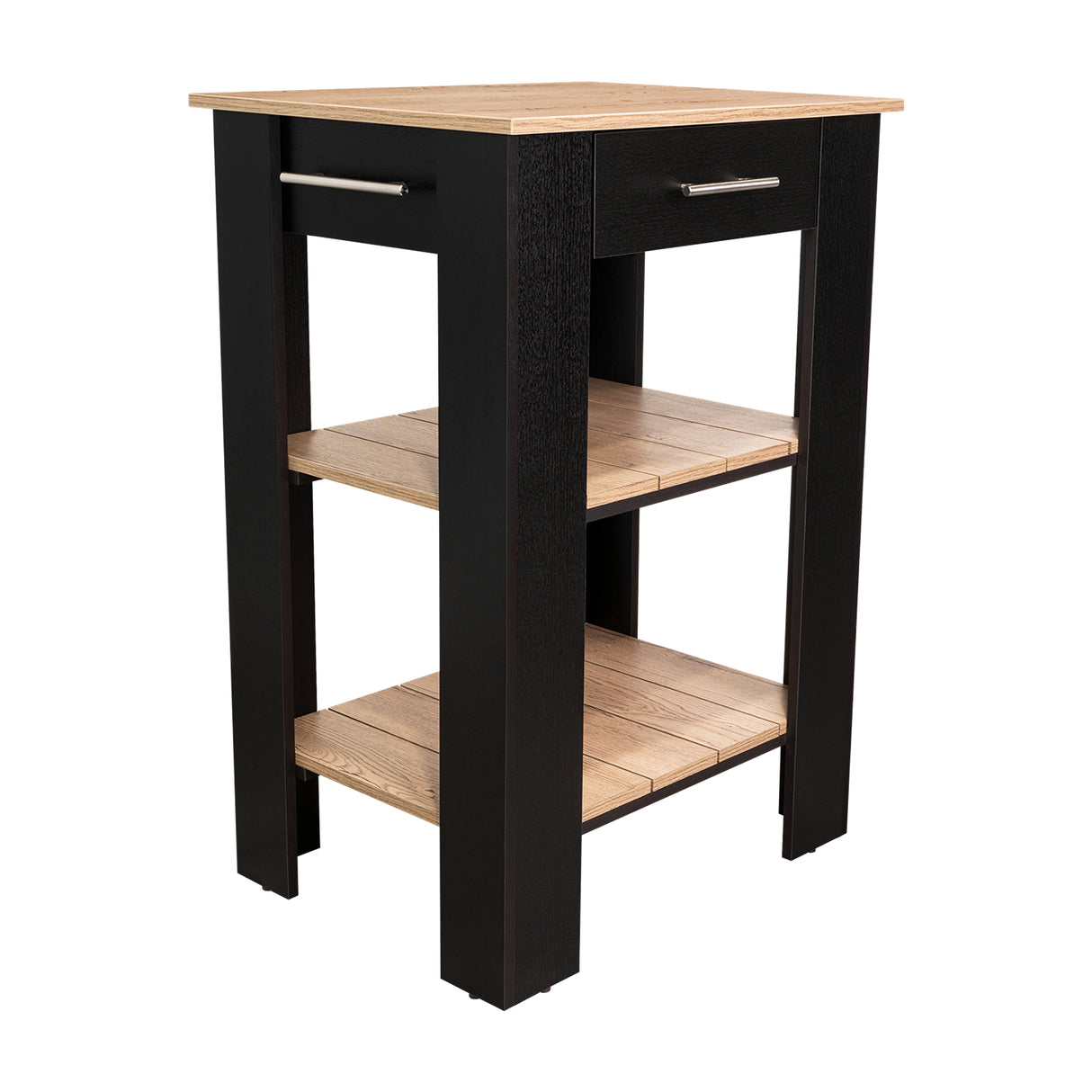 Isla de Cocina Cala 65x93.4 Wengue con Un Cajón - Barras y Muebles Auxiliares | Bylmo