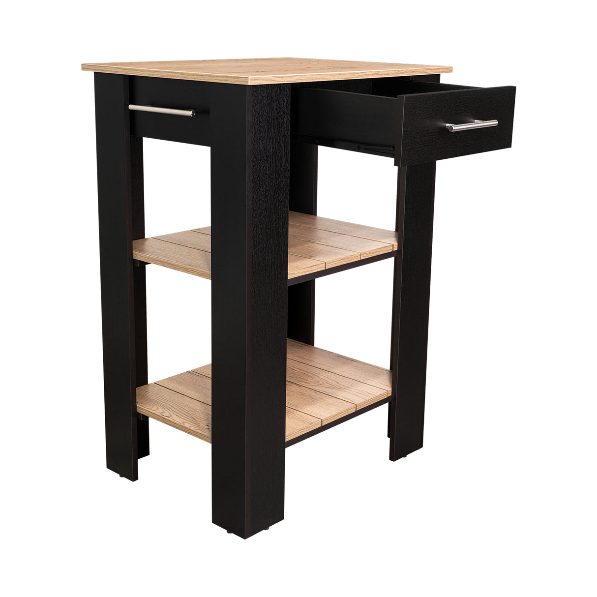 Isla de Cocina Cala 65x93.4 Wengue con Un Cajón - Barras y Muebles Auxiliares | Bylmo