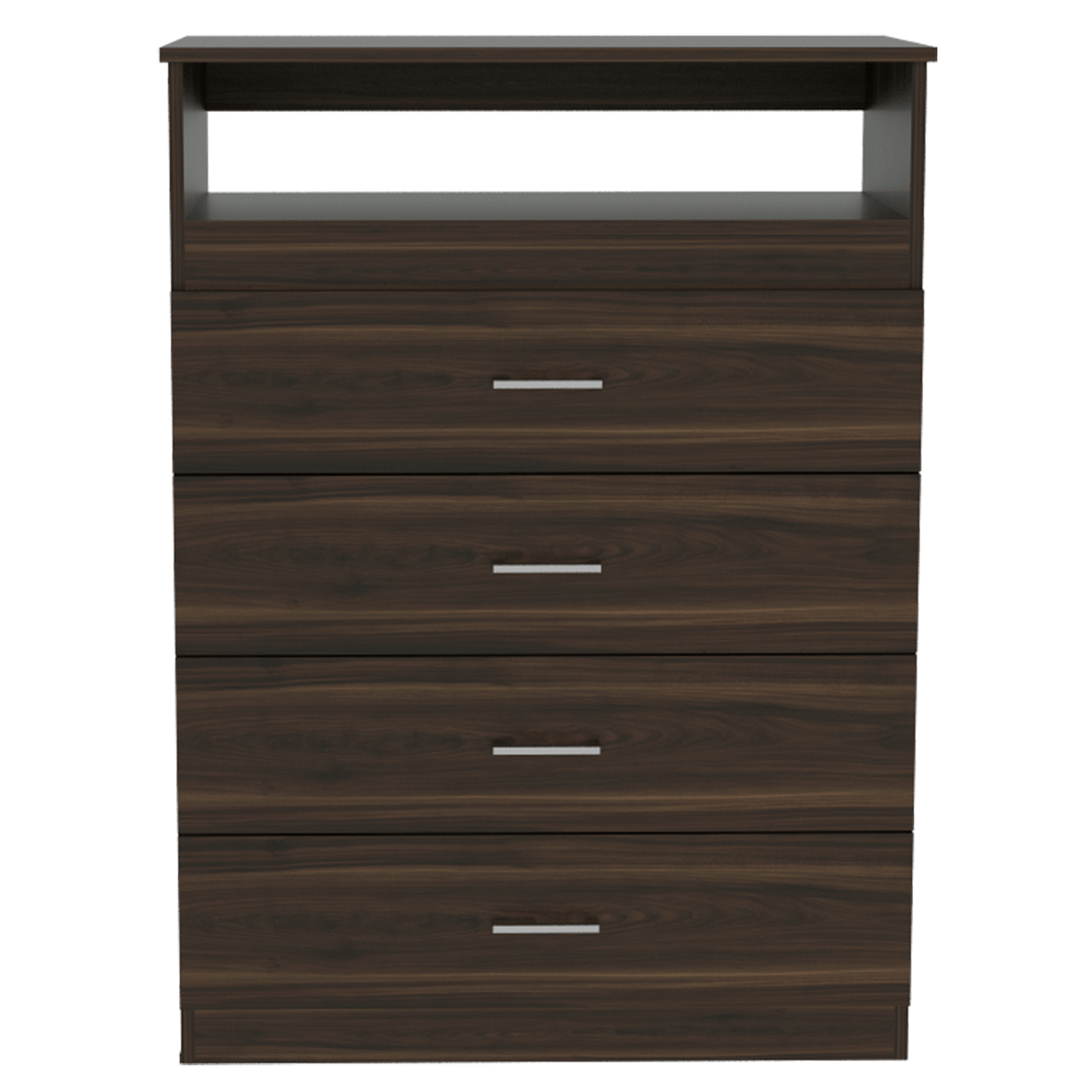 Cómoda Zevenei Habano 80x109.8cm con Cuatro Cajones para TV Hasta 40 Pulgadas - Cajoneras y Comodas | Bylmo