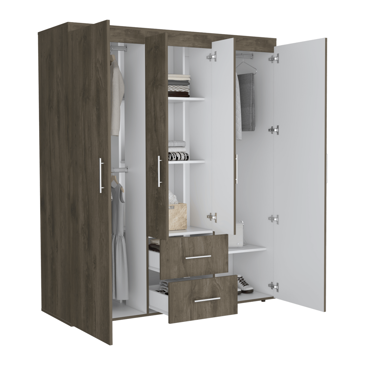 Closet Bariloche Eco Bellota 150.3x177.9cm con Dos Cajones - Closets | Bylmo