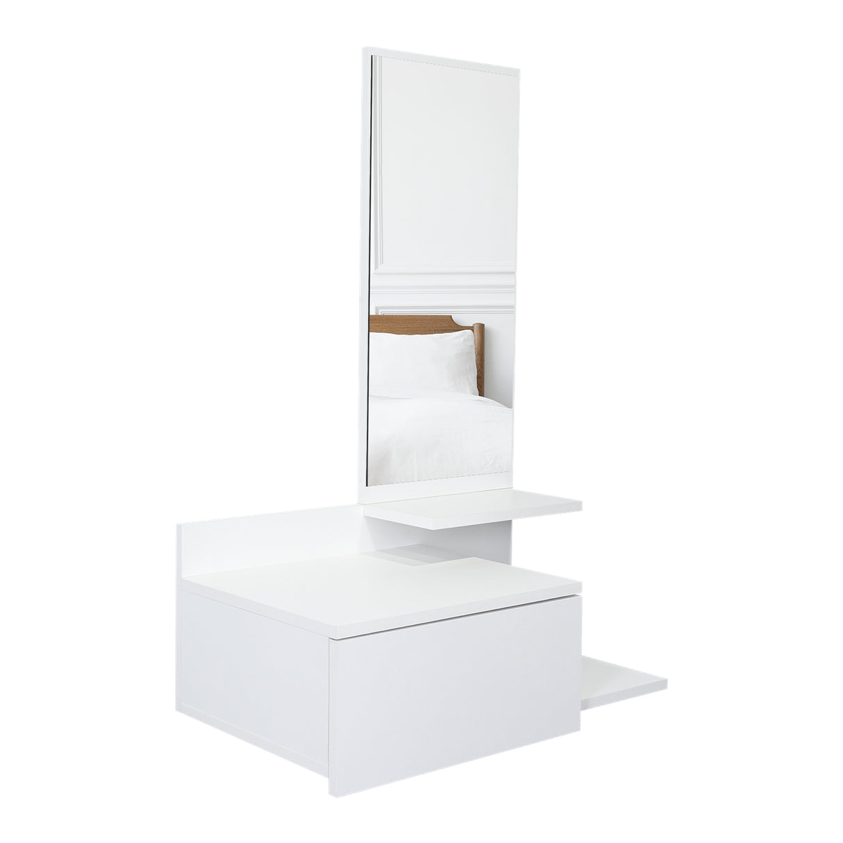 Recibidor Vienna Blanco 60.1x91.95cm con Espejo - Bifes y Arrimos | Bylmo