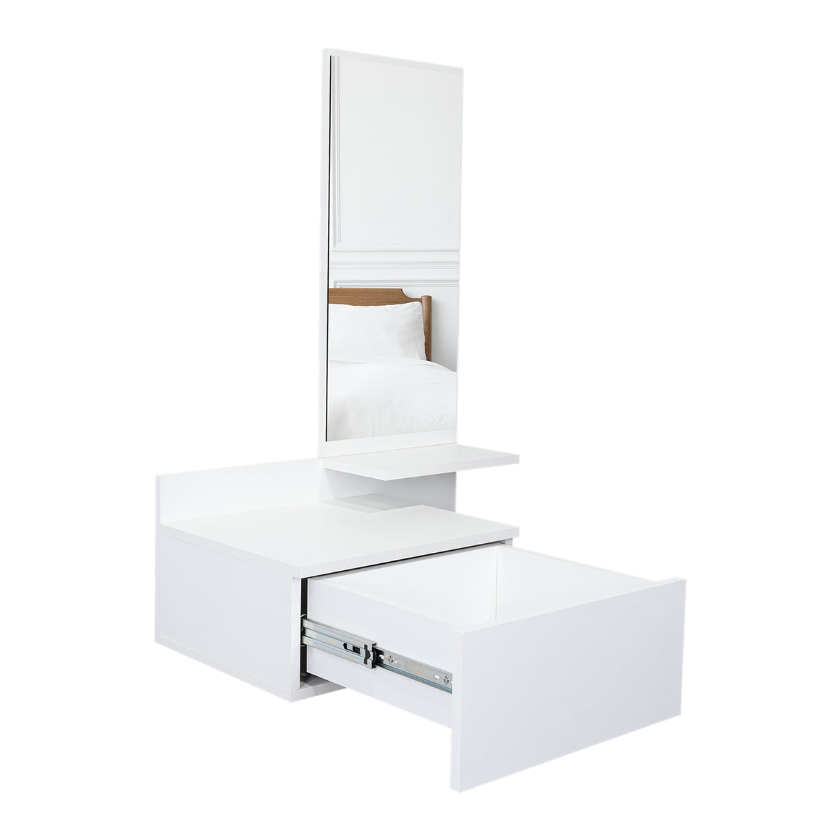 Recibidor Vienna Blanco 60.1x91.95cm con Espejo - Bifes y Arrimos | Bylmo