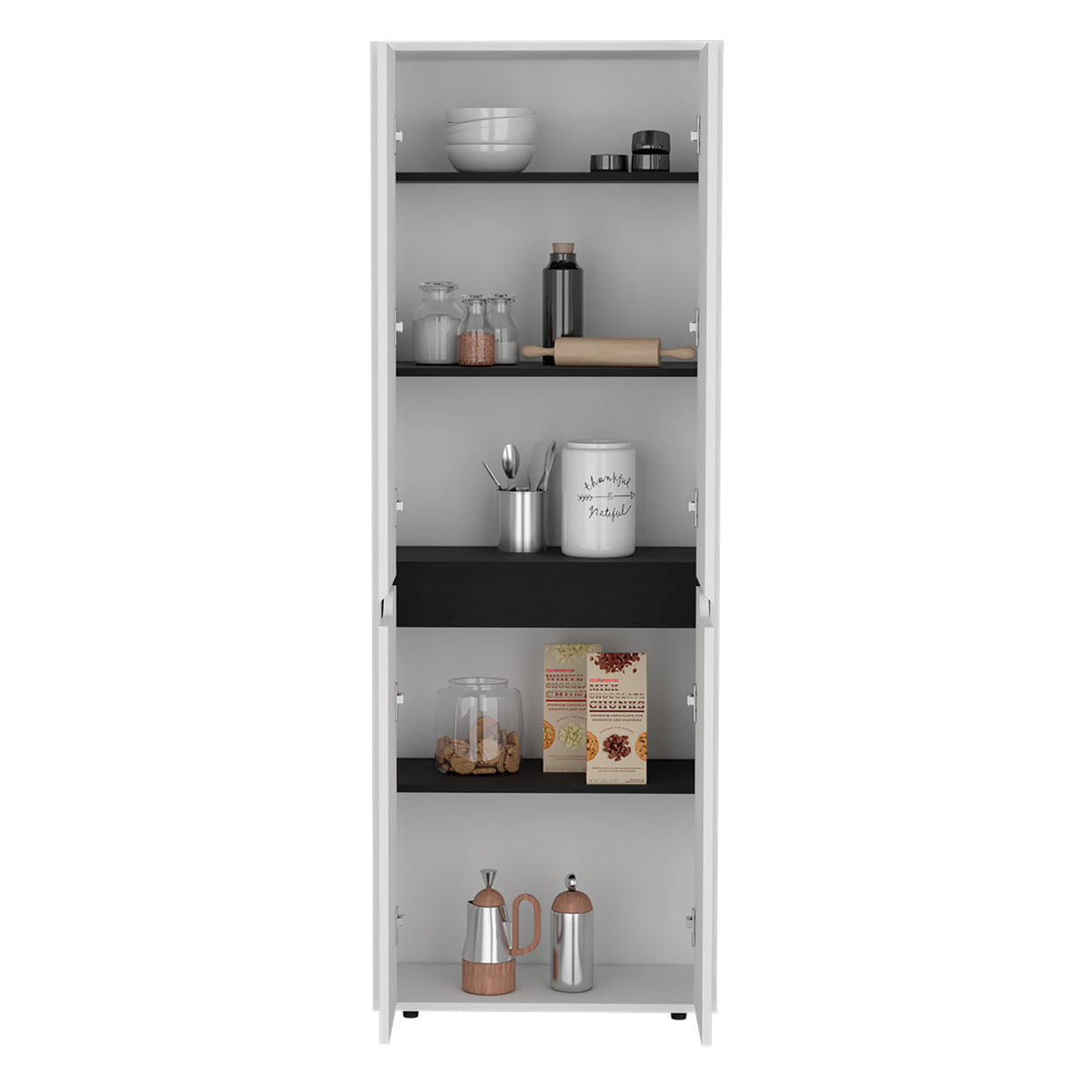 Alacena Herring Blanco 60x179cm de Pared con Cuatro Puertas - Alacenas y Muebles Microondas | Bylmo