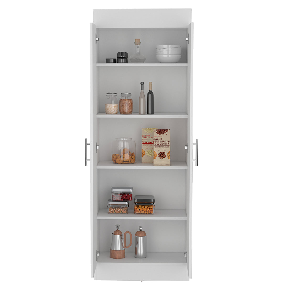 Alacena Nepal Blanco 60x169.9cm con Dos Puertas - Alacenas y Muebles Microondas | Bylmo