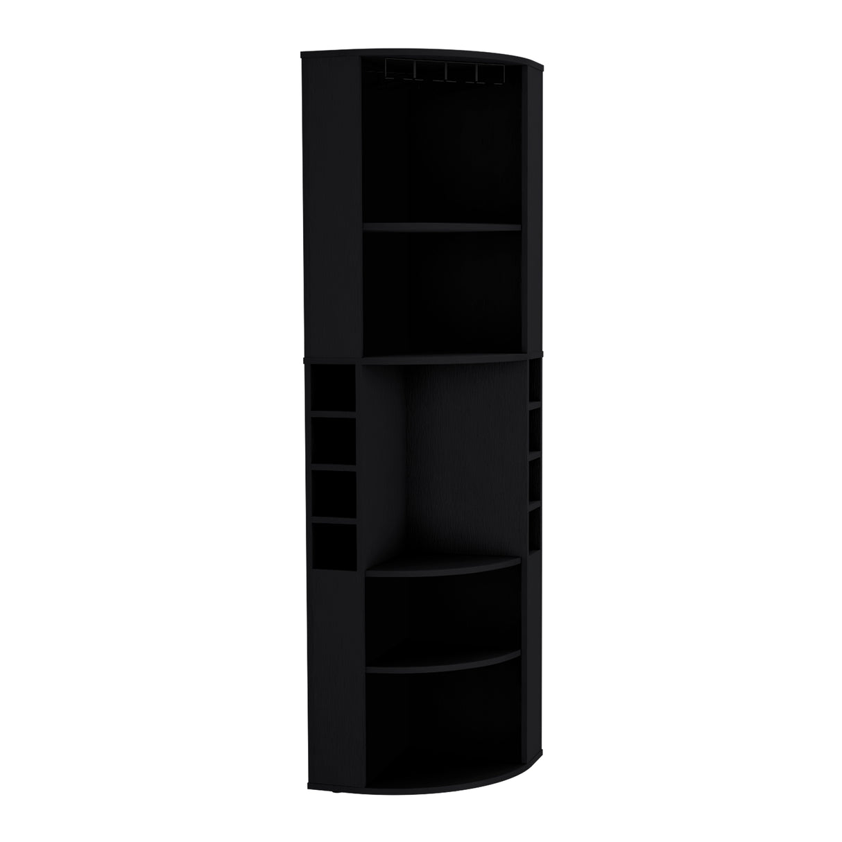 Bar Esquinero Oban Wengue 47.1x180cm con Portacopasy Portabotellas - BARES | Bylmo