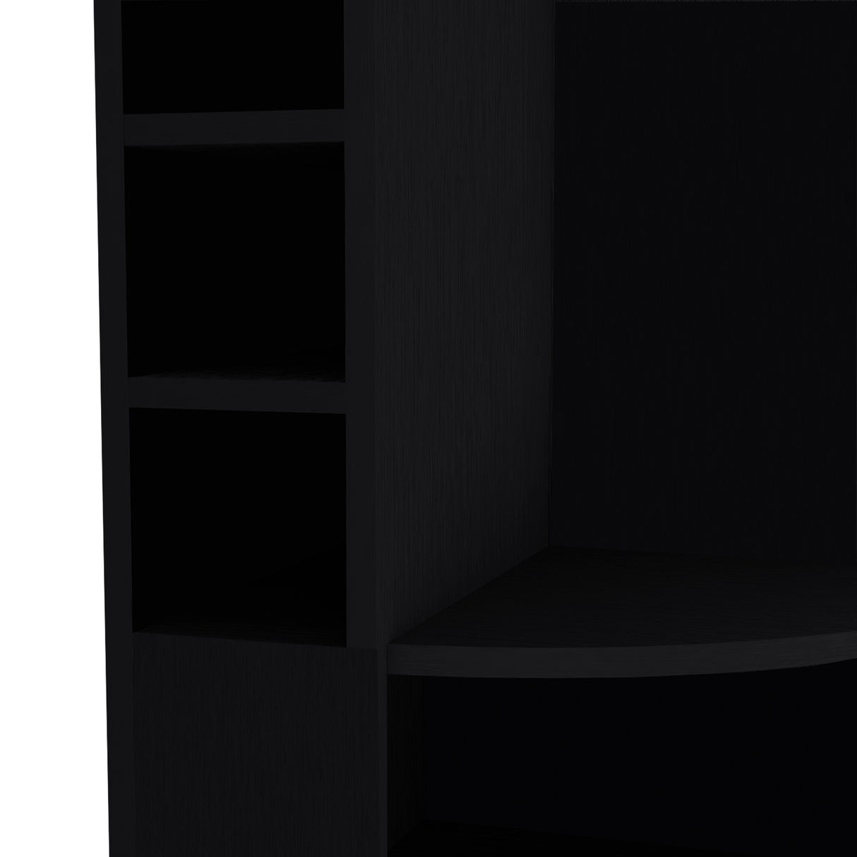 Bar Esquinero Oban Wengue 47.1x180cm con Portacopasy Portabotellas - BARES | Bylmo