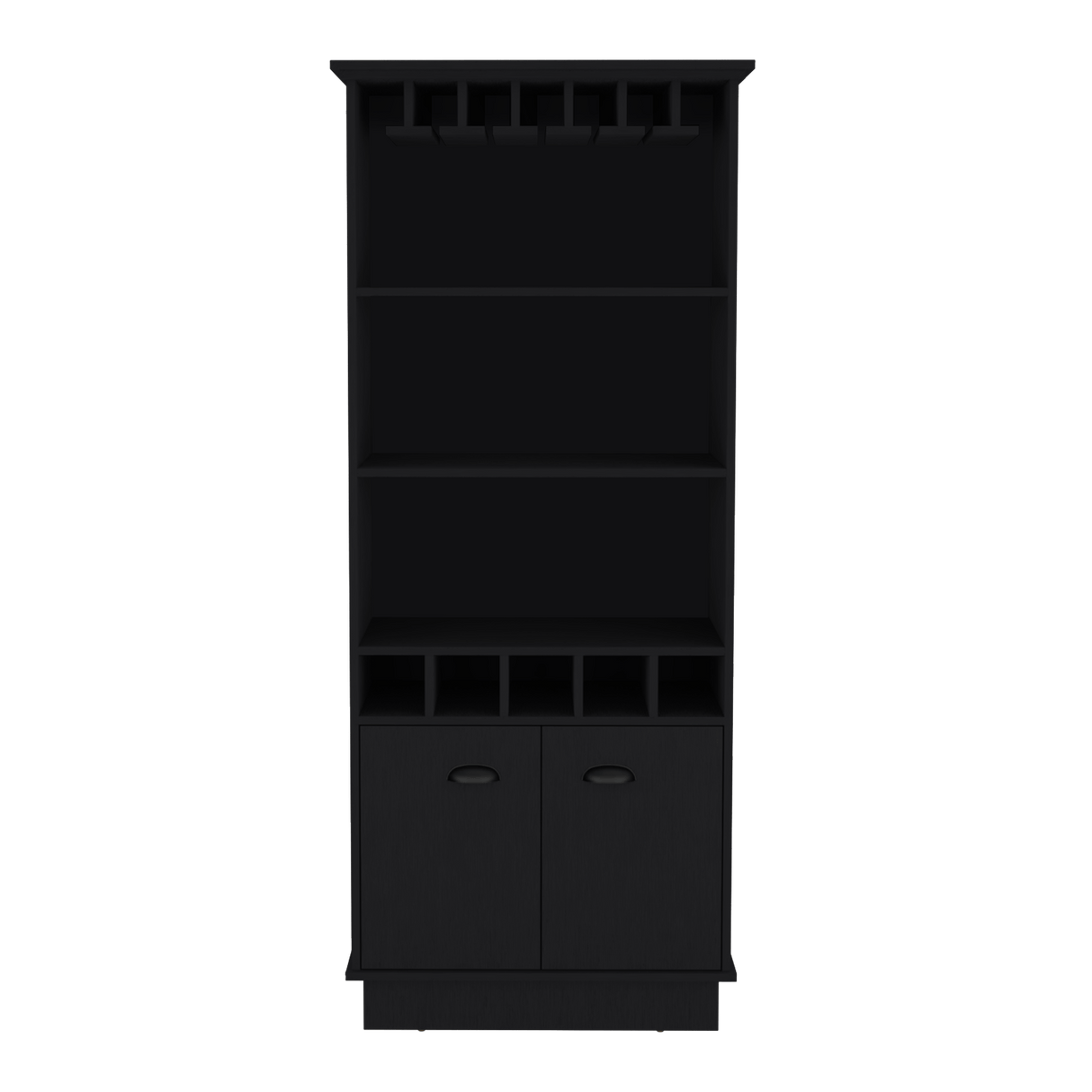 Bar Dundee Wengue 74.7x177cm con Portacopas y Portabotellas - Bares | Bylmo