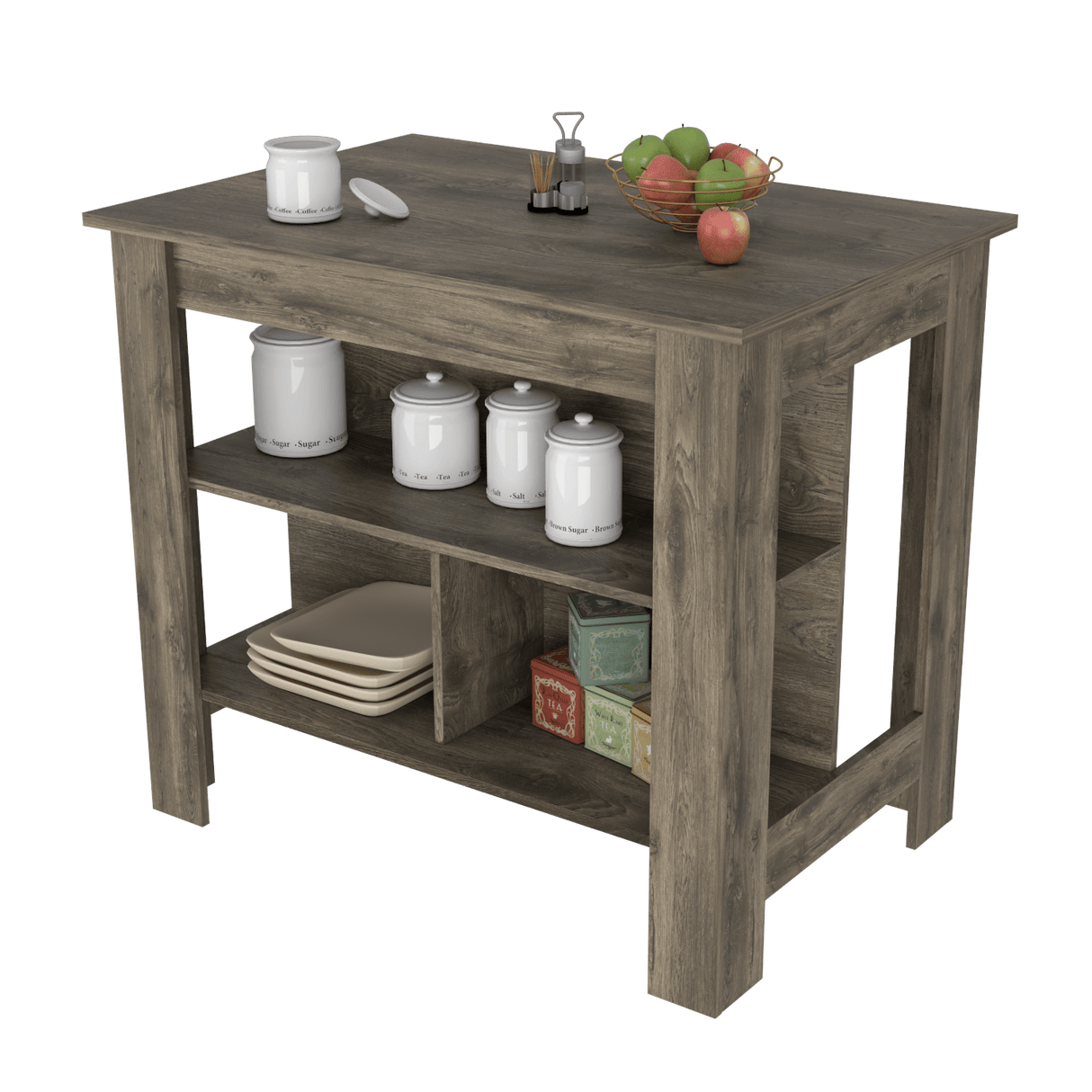 Mueble Auxiliar de Cocina Cala Bellota 103x90cm con Entrepaños - Barras y Muebles Auxiliares | Bylmo