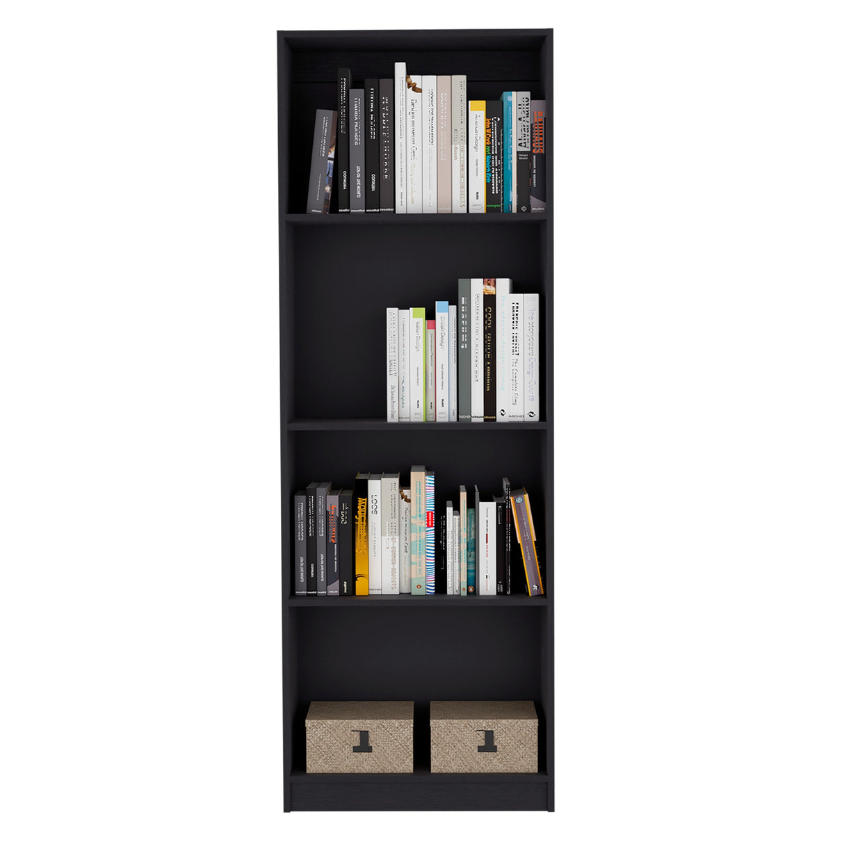 Biblioteca Home Wengue 62.8x180.6cm con Tres Entrepaños - Bibliotecas y Estanterías | Bylmo